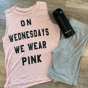Mean Girls Pink Tank Top and Bike Shorts